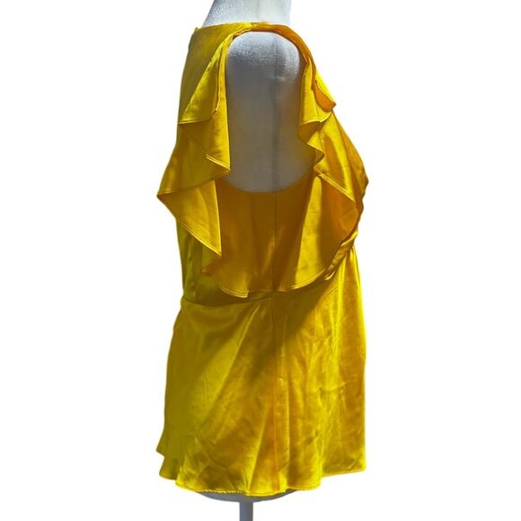 Cinq à Sept Pem Top Dandelion Yellow 100% Silk NWT Size M - Picture 3 of 6
